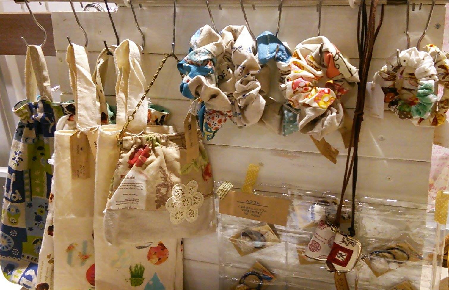 エコバッグなどのディスプレイ