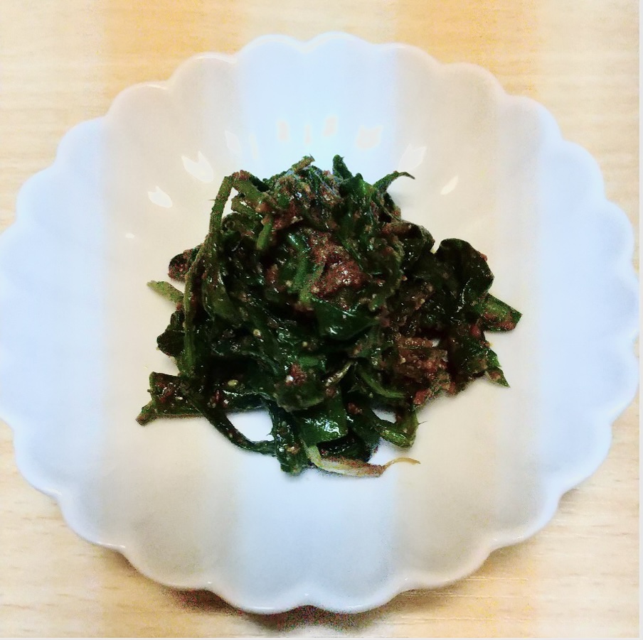 雑草のごま味噌和え